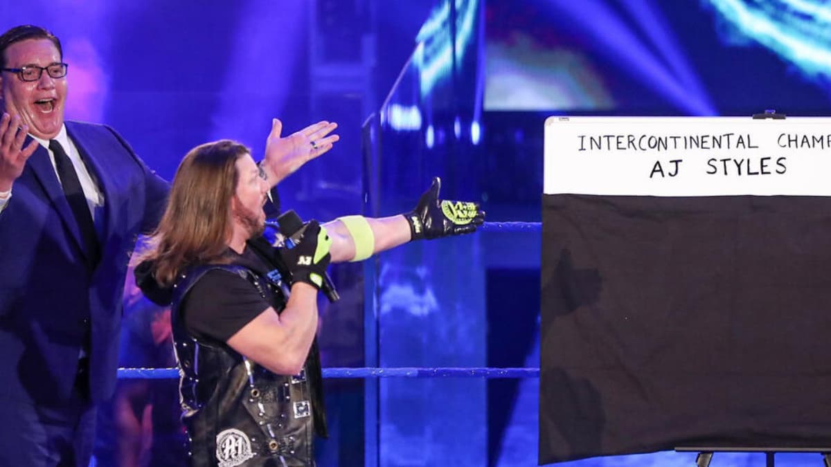 AJ Styles with Joseph Park on August 15, 2020 episode of WWE SmackDown
