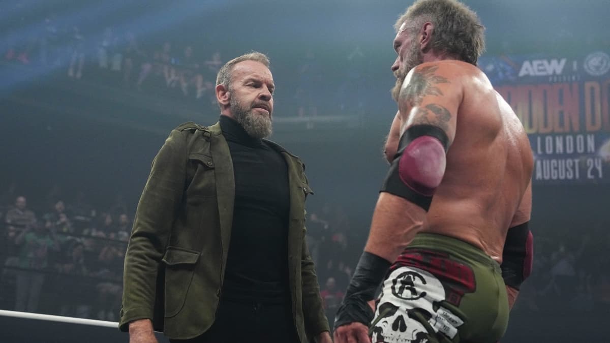 Christian Cage and Adam Copeland face to face