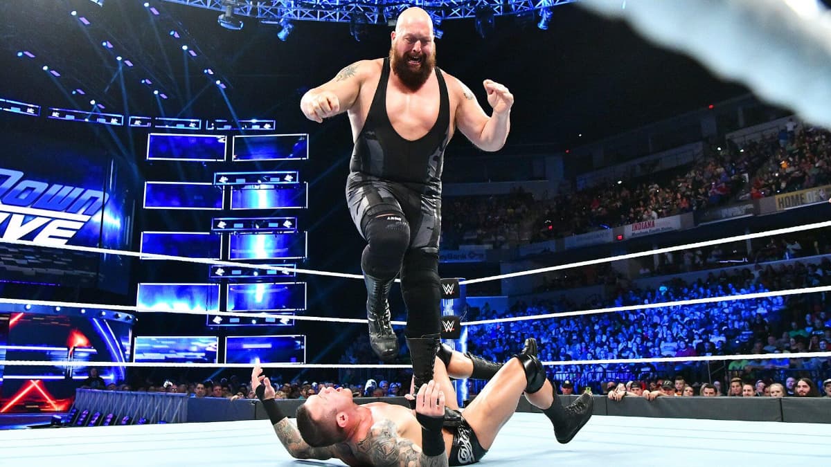 The Big Show stepping on Randy Orton on October 9, 2018 episode of WWE SmackDown