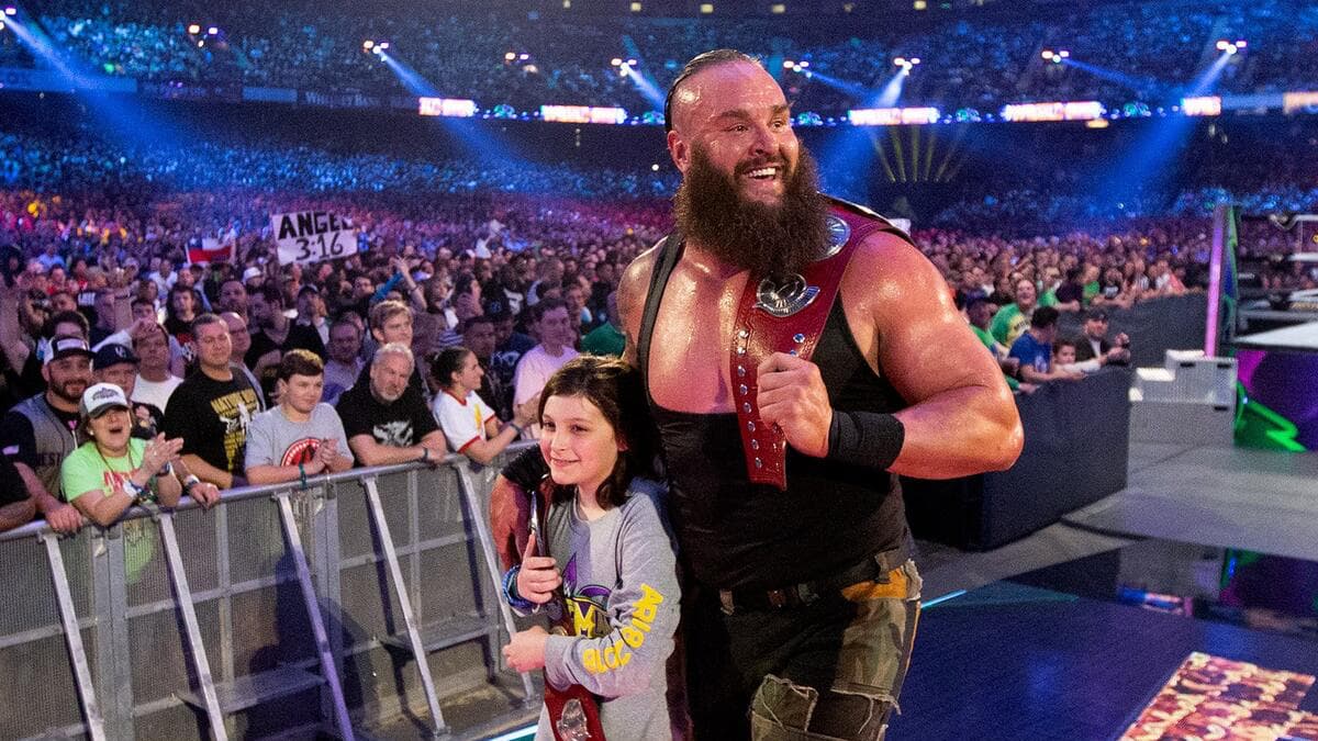Braun Strowman and Nicholas walking up the ramp at WWE WrestleMania 34