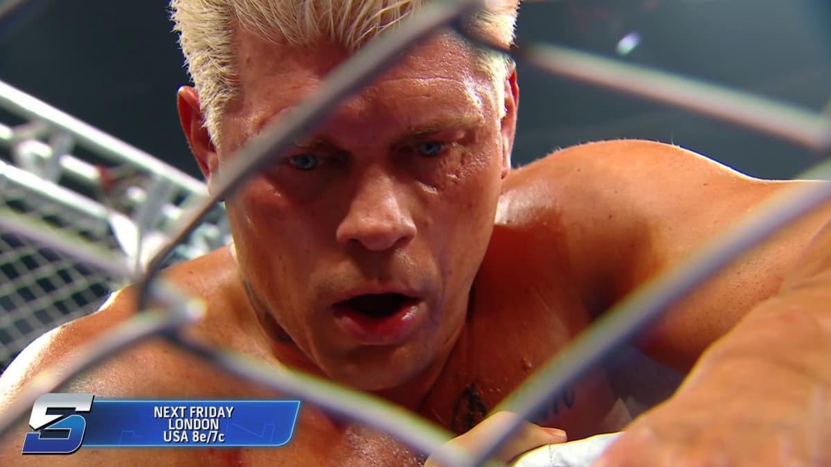 Cody Rhodes looking sad on WWE SmackDown 