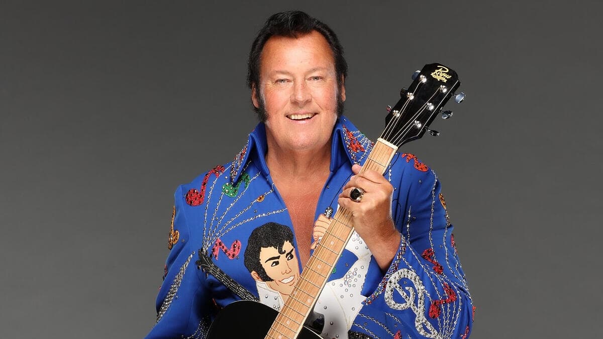 The Honky Tonk Man poses for a portrait photo after being inducted into the WWE Hall of Fame in 2019