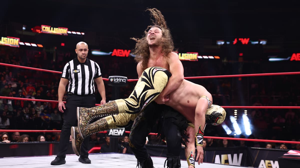 Jack Perry holding up Mascara Dorada on AEW Collision