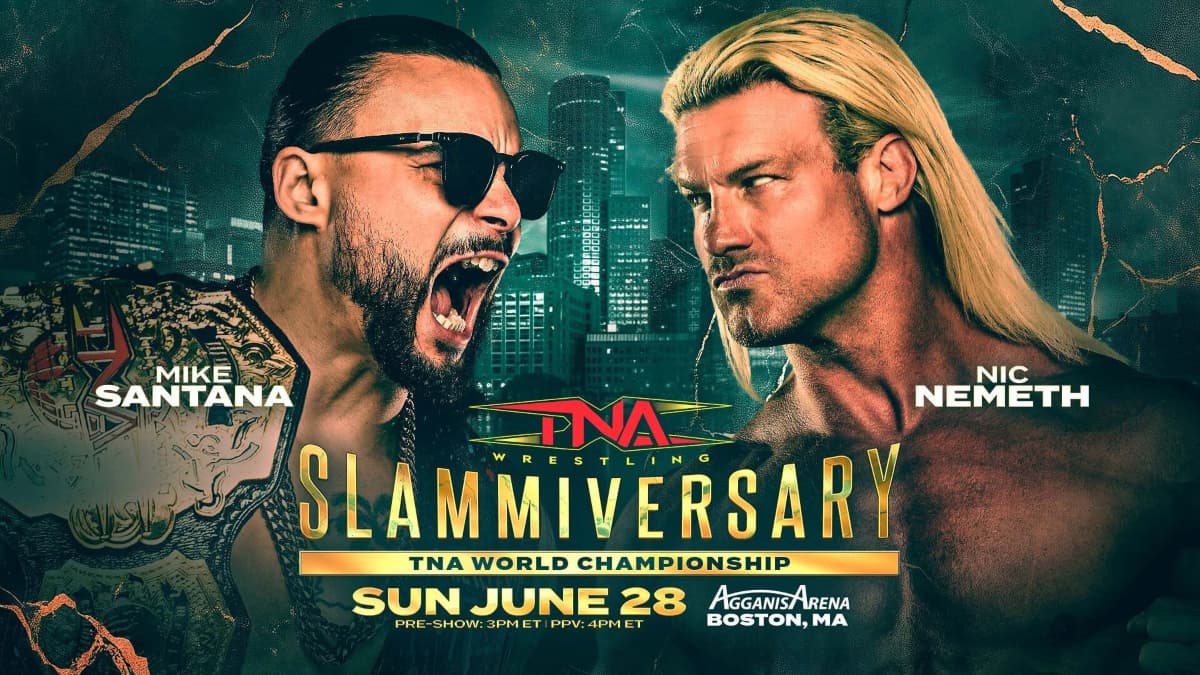 Mike Santana vs. Nic Nemeth at TNA Slammiversary 2026 graphic