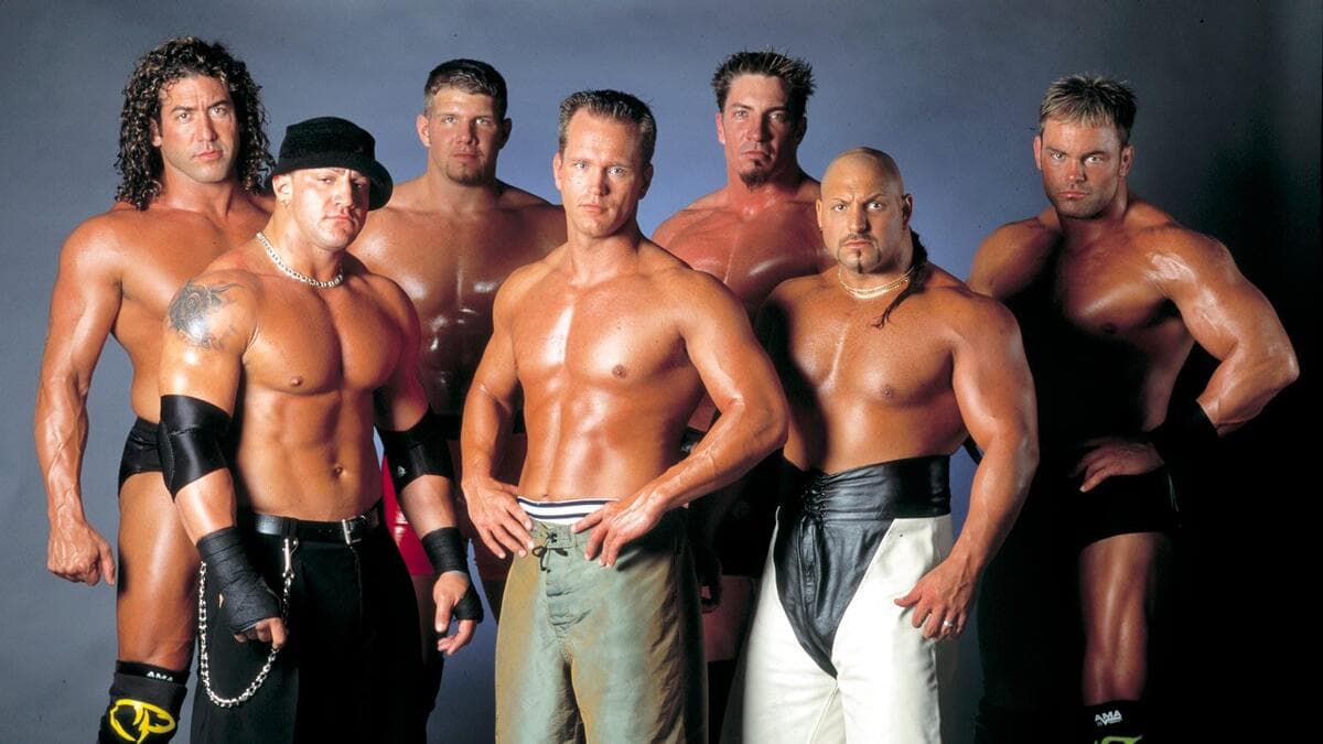 Natural Born Thrillers in WCW posing for a photoshoot 