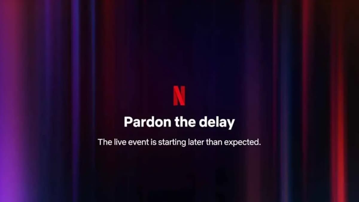 Netflix Live Event Delay Screen
