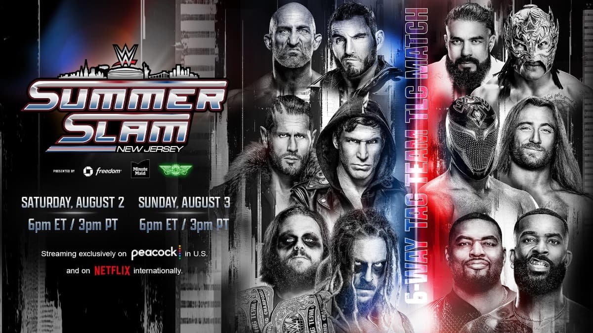 Graphic for TLC match at WWE SummerSlam 2025