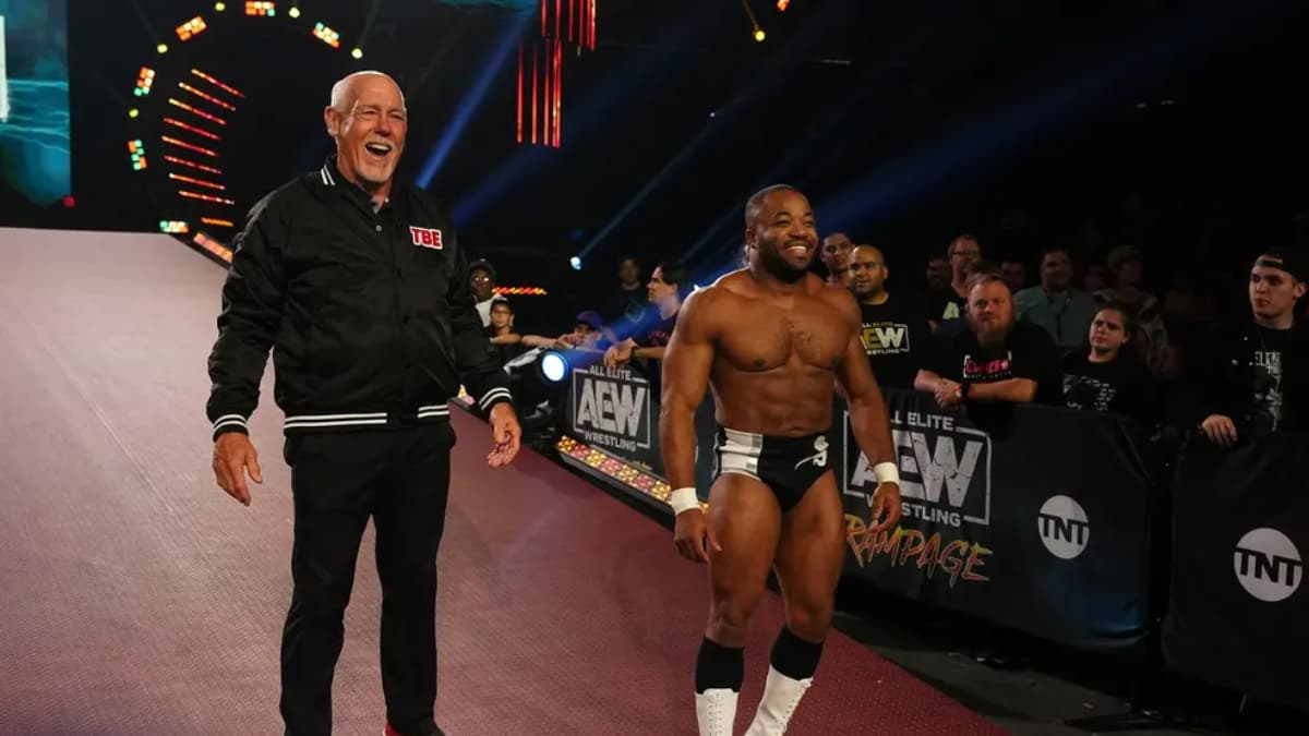 Tully Blanchard and Jonathan Gresham standing on the entrance ramp