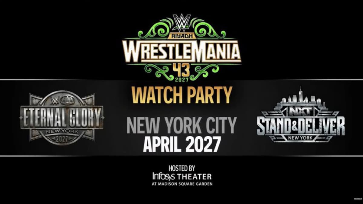 Poster for WWE, AAA, and NXT events for WrestleMania 43 weekend
