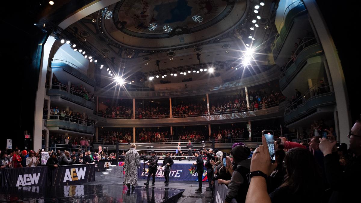 Kazuchika Okada making his entrance at Hammerstein Ballroom