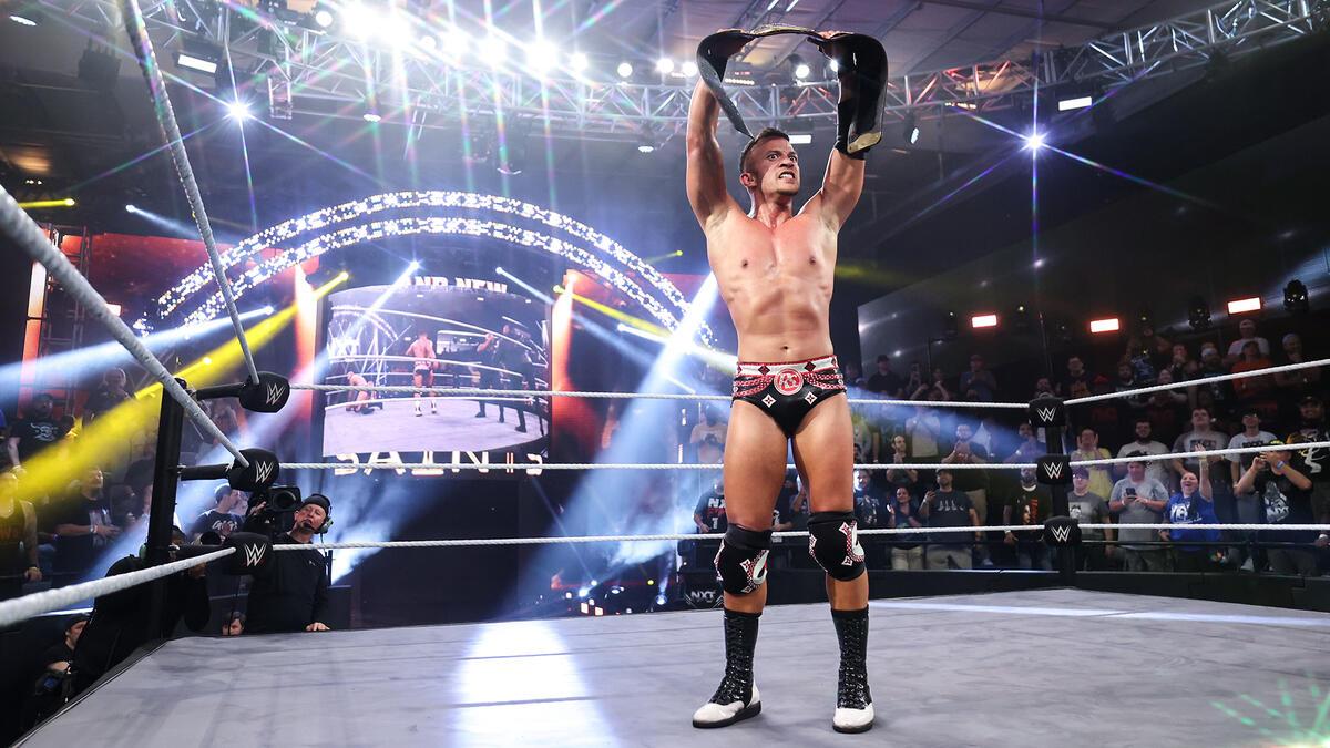 Ricky Starks with the NXT North American Title 