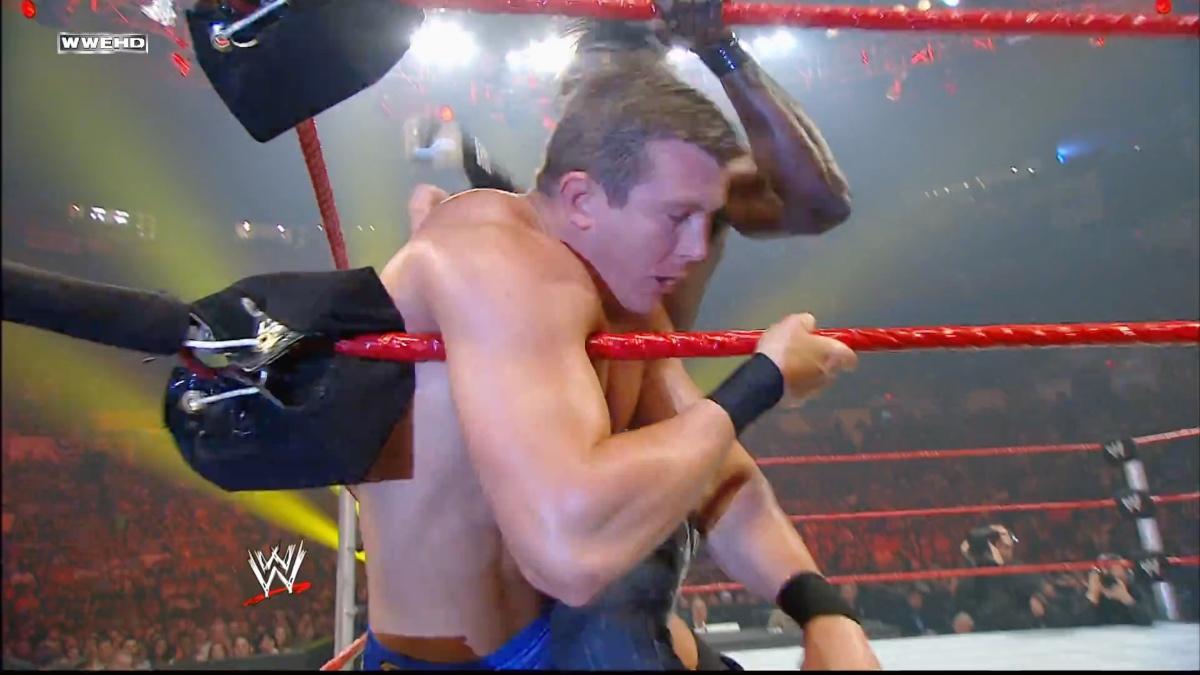 R-Truth punching Ted DiBiase in the corner at Over The Limit 2010