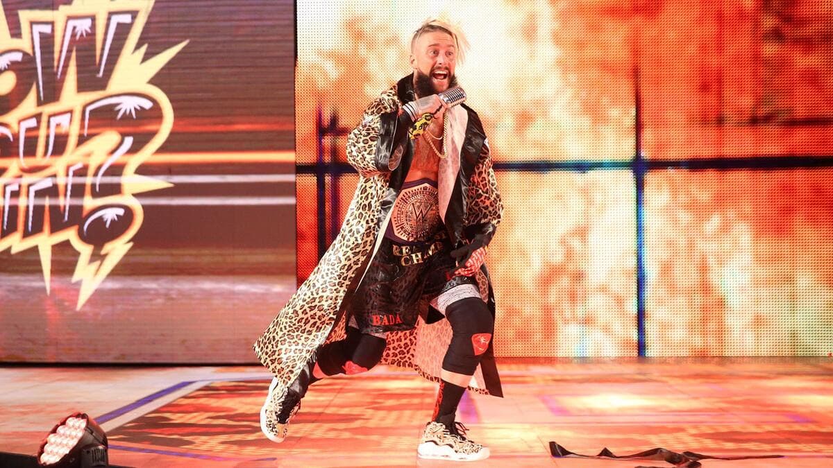 Enzo Amore cutting a promo at WWE Survivor Series 2017