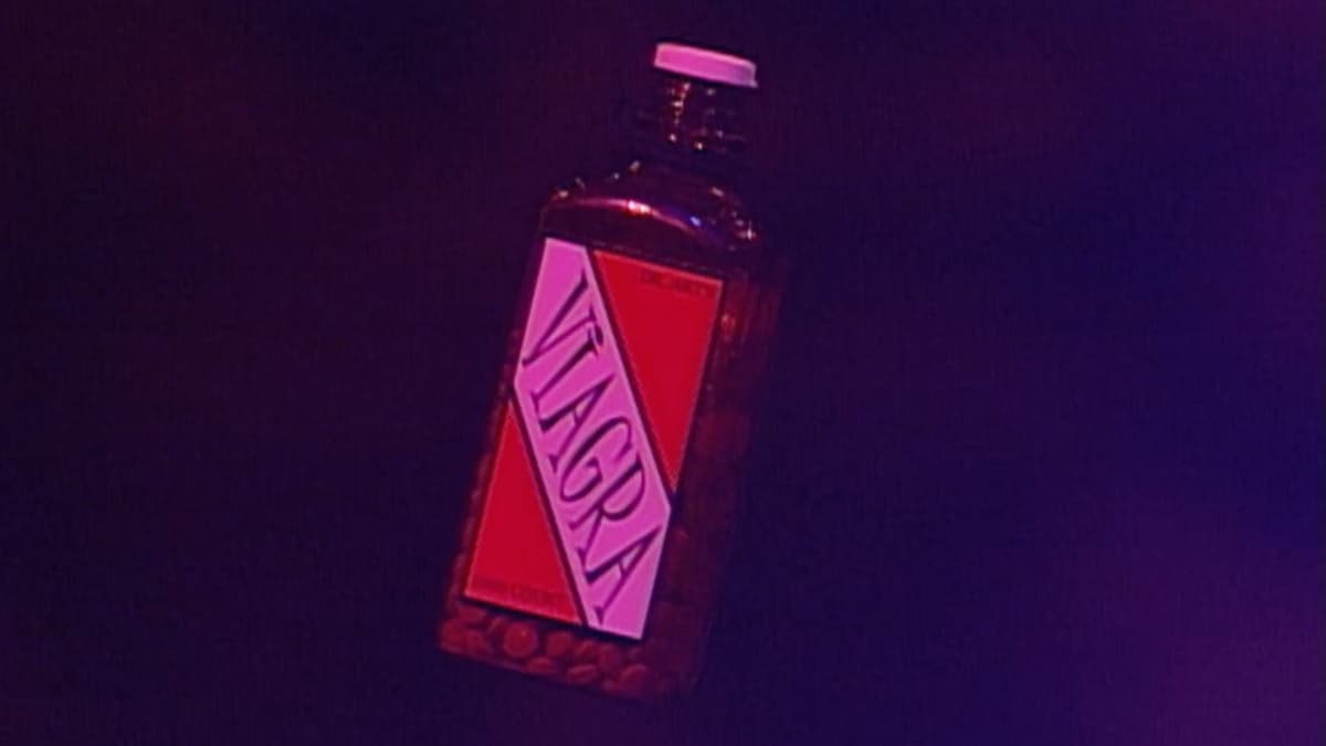 Bottle of Viagra on 2000 episode of WCW Nitro