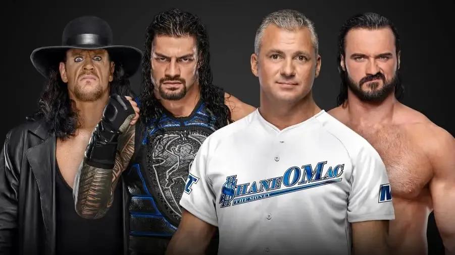 undertaker shane mcmahon roman reigns drew mcintyre extreme rules