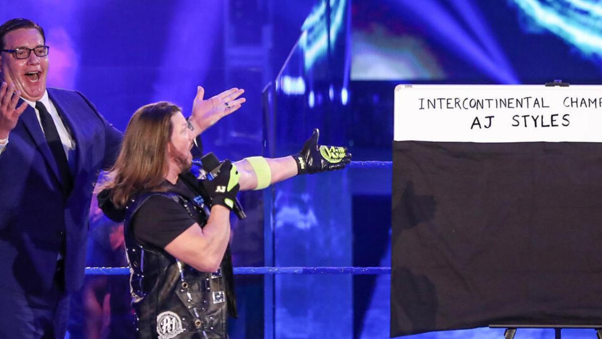 AJ Styles with Joseph Park on August 15, 2020 episode of WWE SmackDown