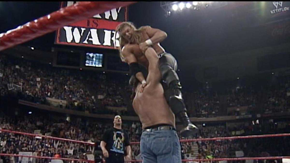 Big Show Chokeslamming Triple H on Raw after WrestleMania XV