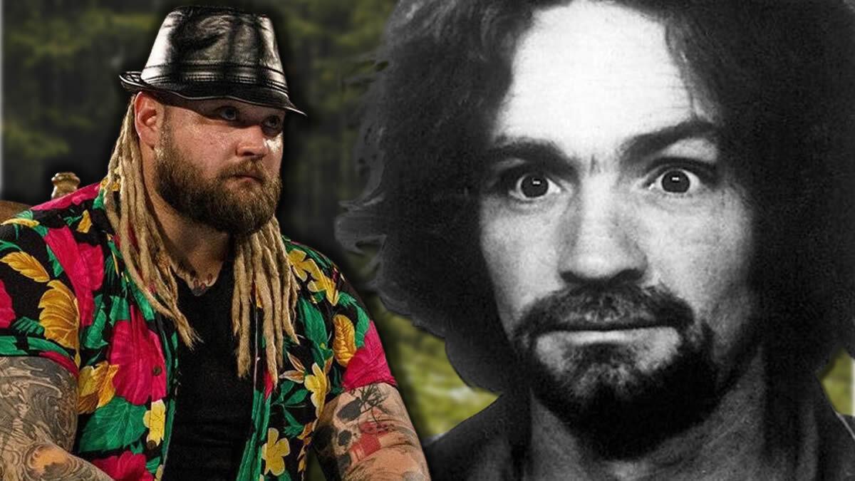 Graphic featuring Bray Wyatt and Charles Manson