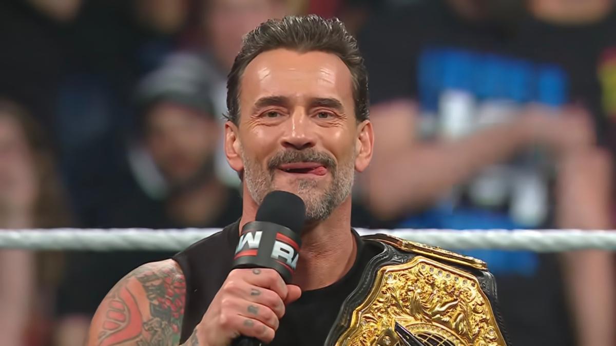 CM Punk licking his lips on WWE Raw