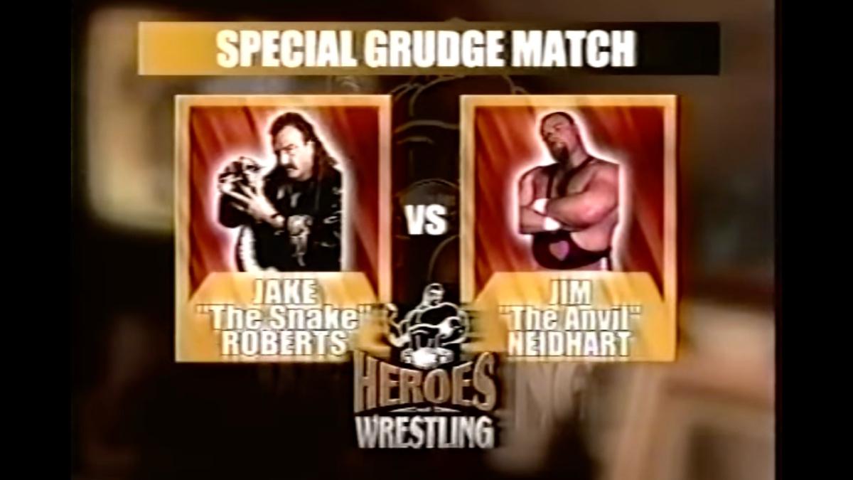 Graphic for Jim Neidhart vs. Jake Roberts at Heroes of Wrestling