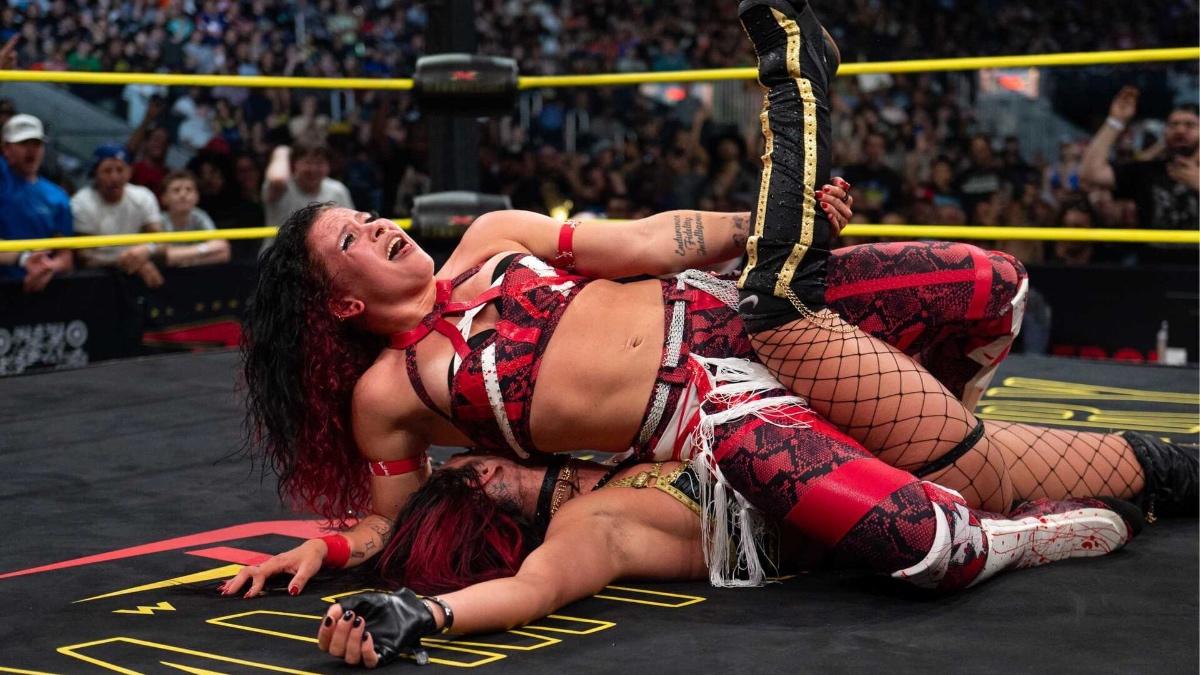 Masha Slamovich pinning Jacy Jayne at TNA Slammiversary 2025