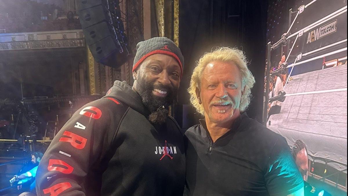Monty Brown and Jeff Jarrett posing for a photo together in 2025