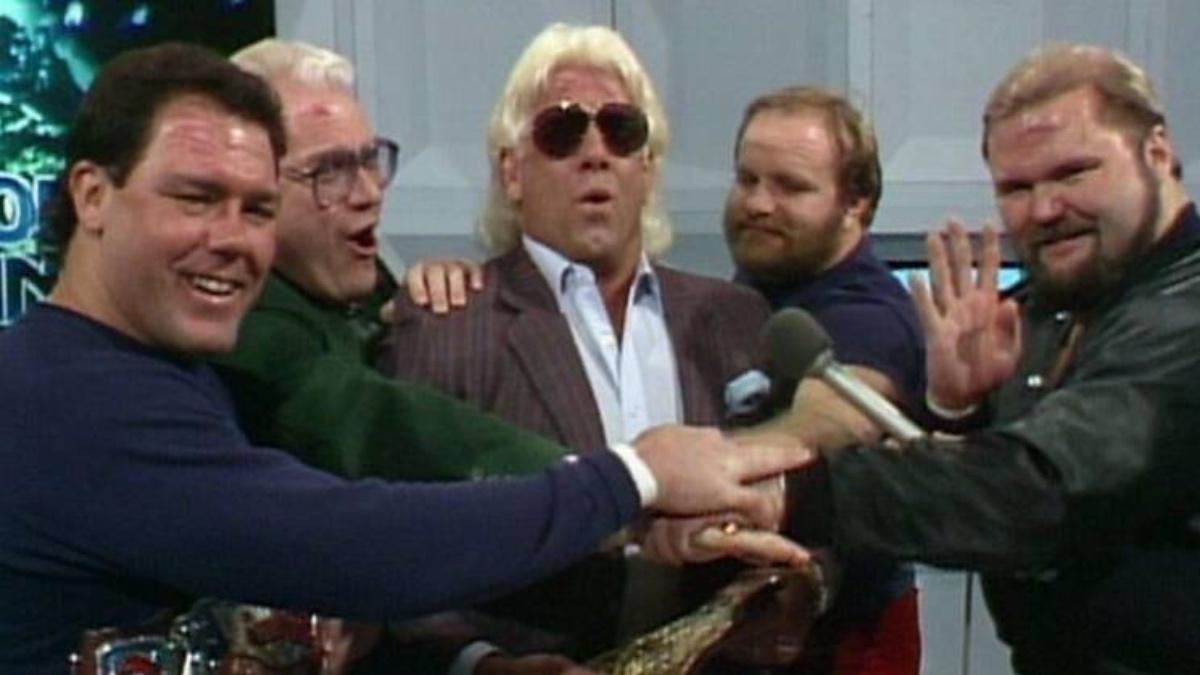 Original version of the Four Horsemen with their hands together