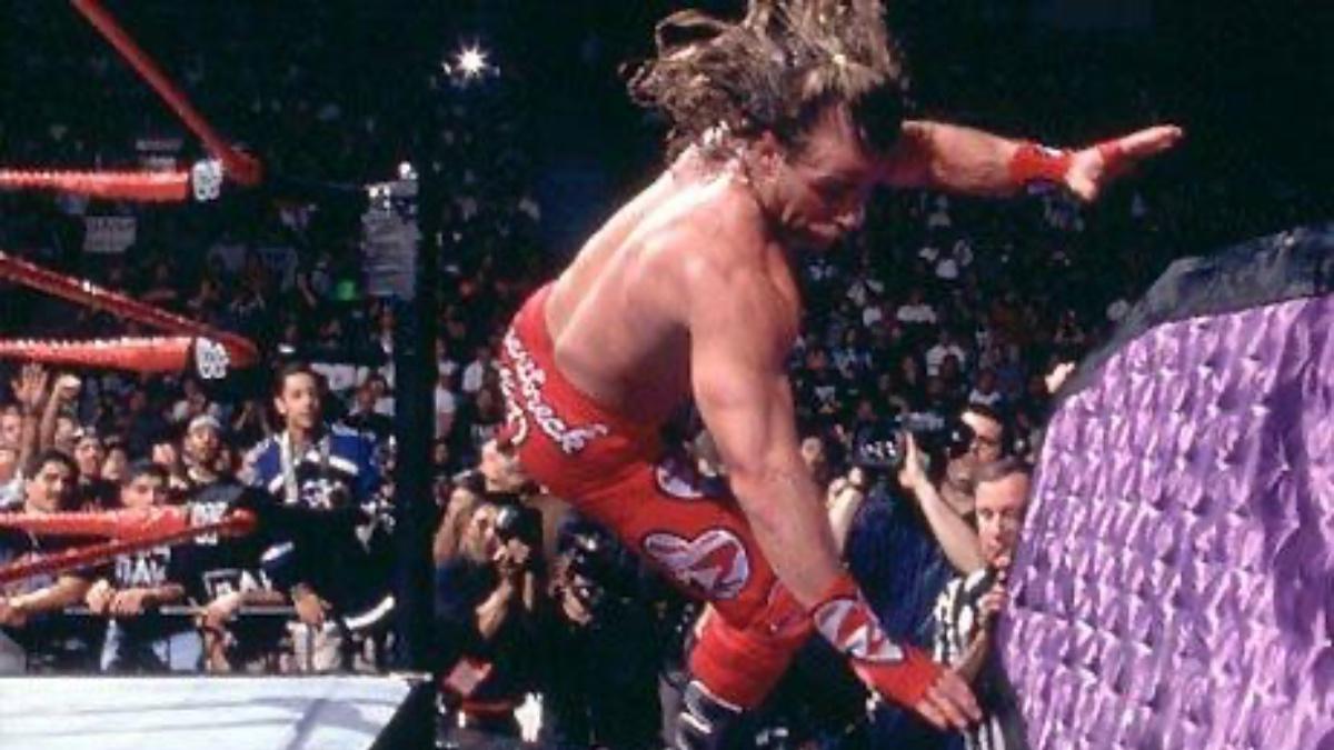 Shawn Michaels jumping into the casket at WWE Royal Rumble 1998