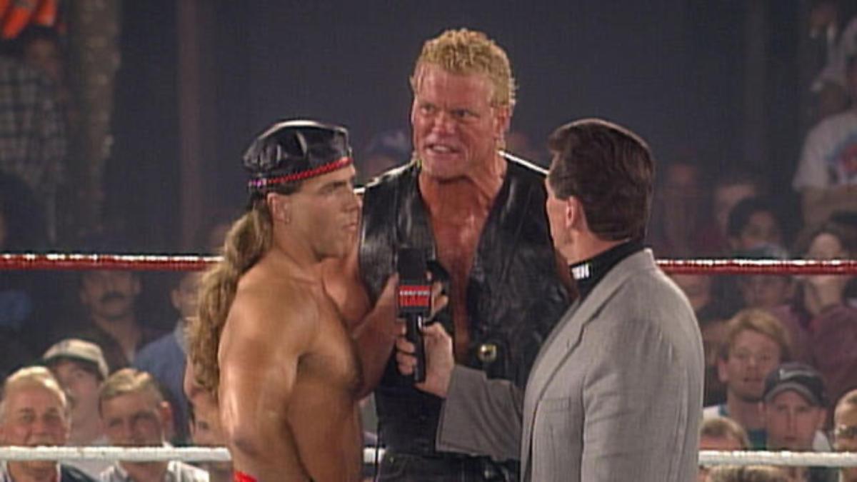 Sycho Sid and Shawn Michaels on WWE Raw after WrestleMania XI